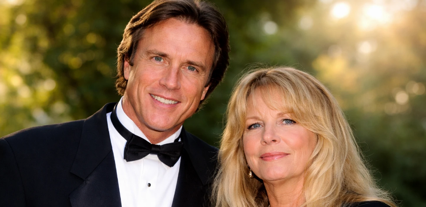 Mary Carey Van Dyke and her husband Barry Van Dyke smiling together at a Hollywood event.