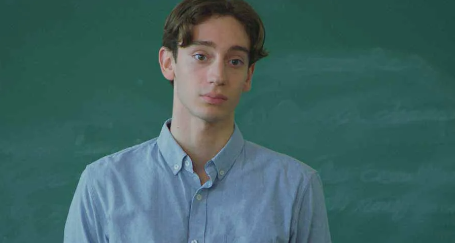 Théo Pellerin Thriller Secrets showing Théodore Pellerin in a dark cinematic scene with intense expression
