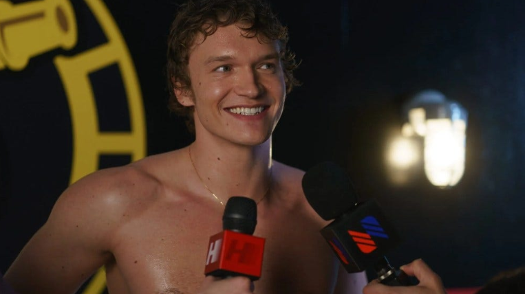 A professional portrait of rising Hollywood actor Connor Storrie during a recent film premiere.