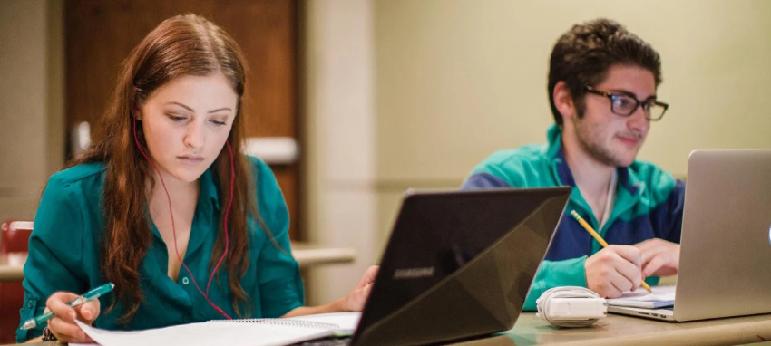Students learning about RWU UAR university admission process in a classroom setting