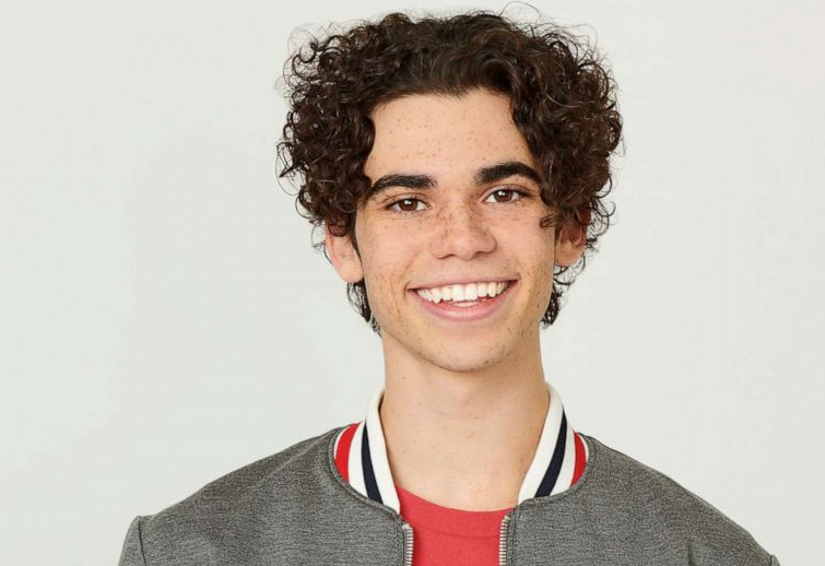 A smiling close-up portrait of young actor Cameron Boyce showing his signature freckles and warm smile at a red carpet event.