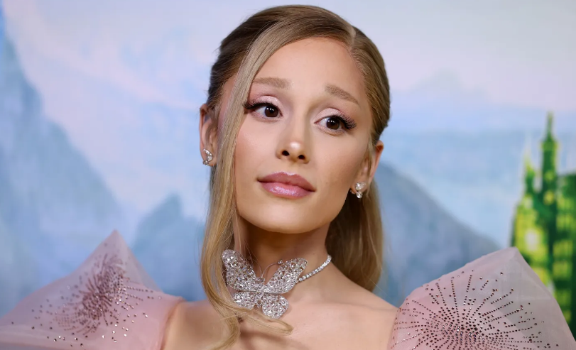 Ariana Grande smiling at a music award show