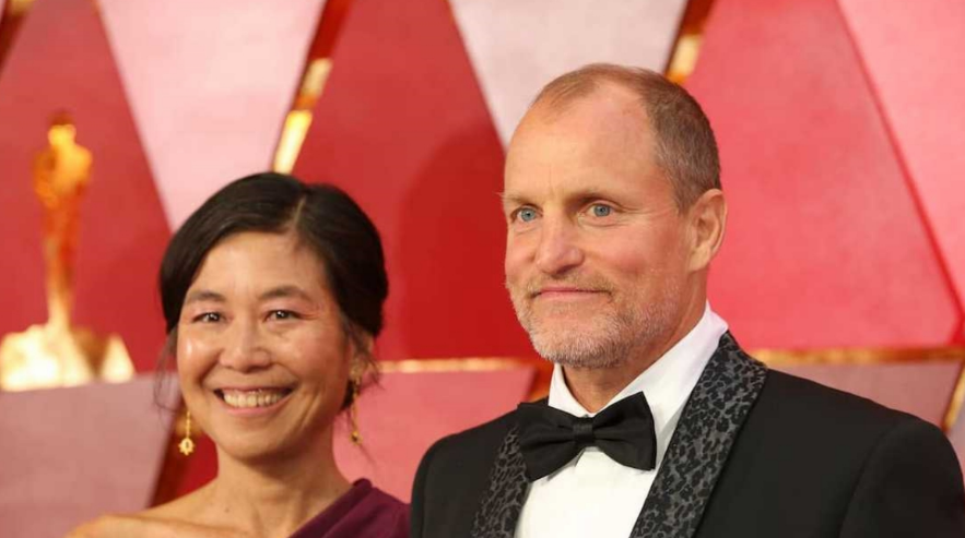 Zoe Giordano Harrelson with her family during a public appearance alongside Woody Harrelson