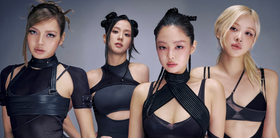 BLACKPINK performing on a world tour stage