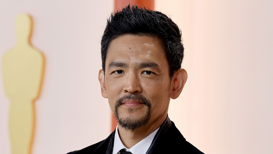 John Cho attending a Hollywood movie premiere