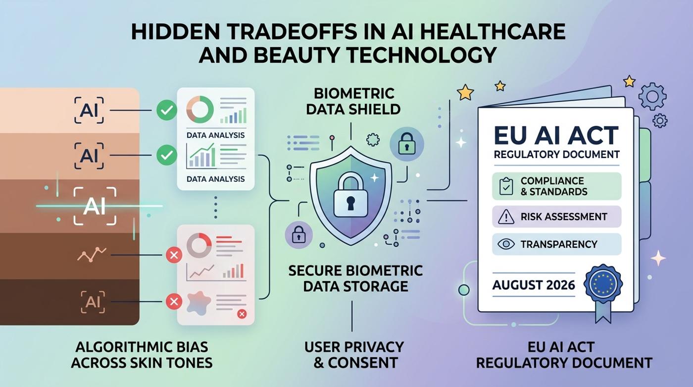 Algorithmic bias across skin tones and biometric privacy risks in AI healthcare and beauty technology regulation