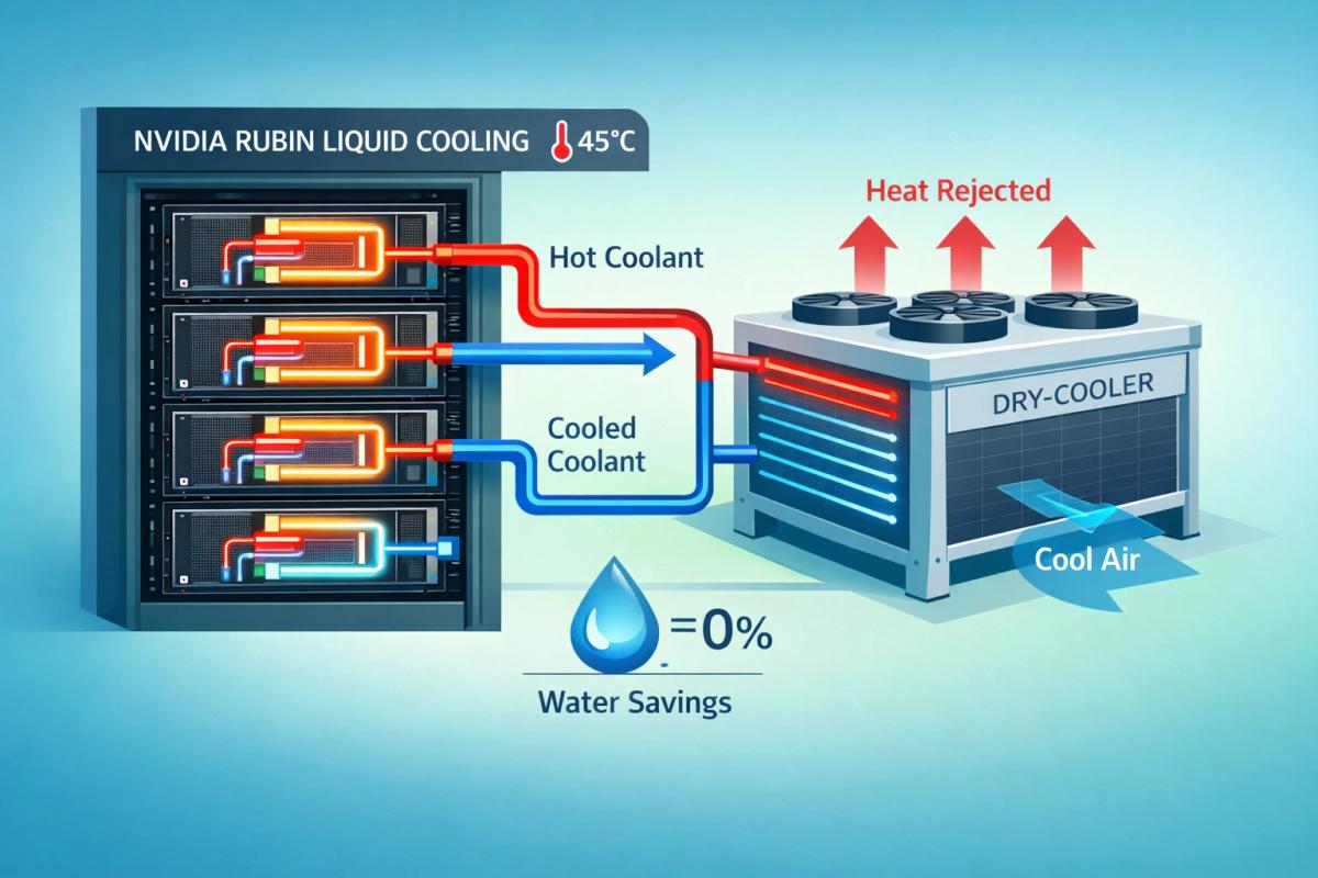 NVIDIA's Rubin AI Infrastructure Shifts to 100% Liquid Cooling at 45°C