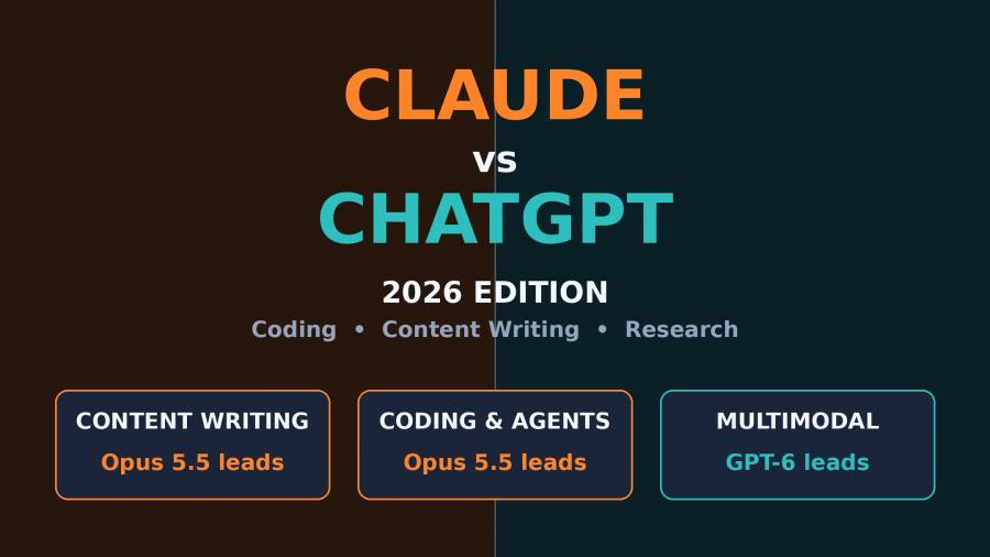 Claude vs ChatGPT 2026: Best AI for Content, Code & Research