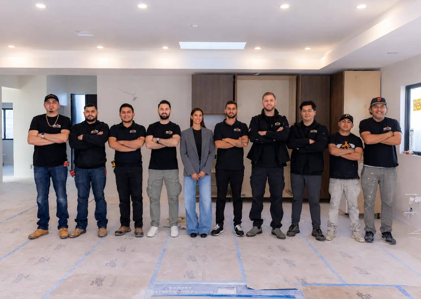 The Bark and Build Builders team — 10-person in-house construction crew serving San Mateo County
