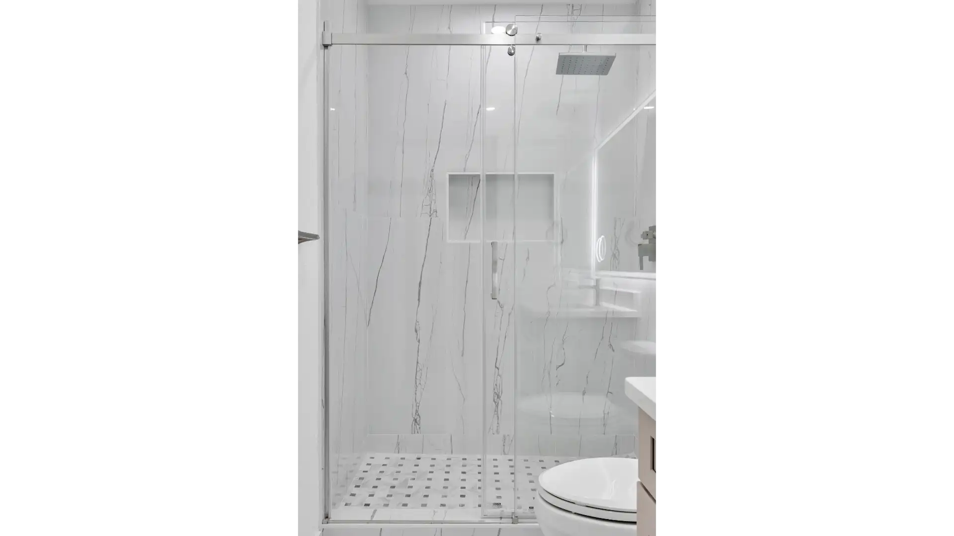 Attached ADU interior — open concept living space with modern finishes