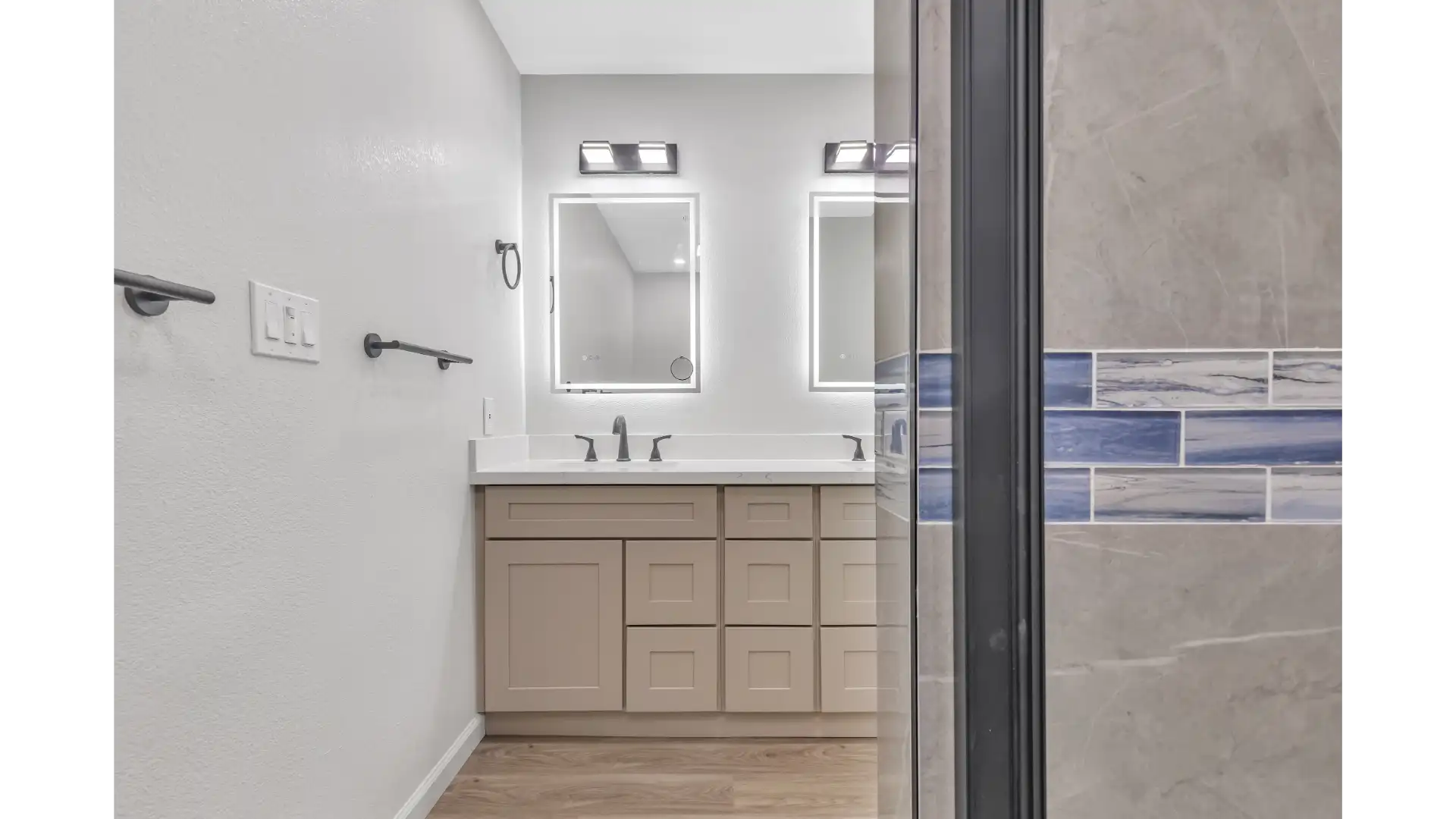 Bathroom after renovation — modern spa-inspired retreat with walk-in shower