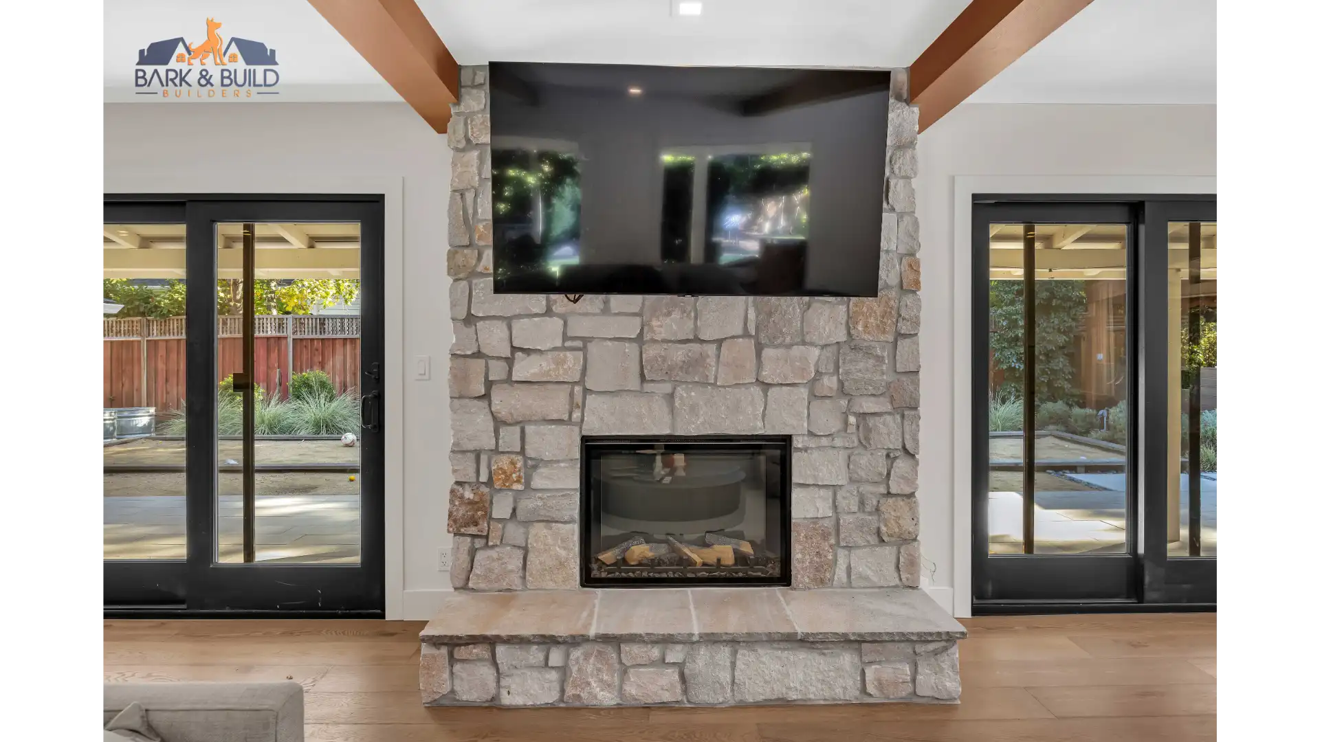 Completed garage conversion living space — functional layout within existing footprint