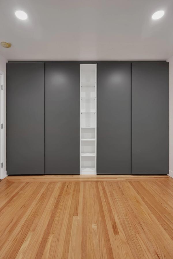 Walk-in closet, detailed organization system