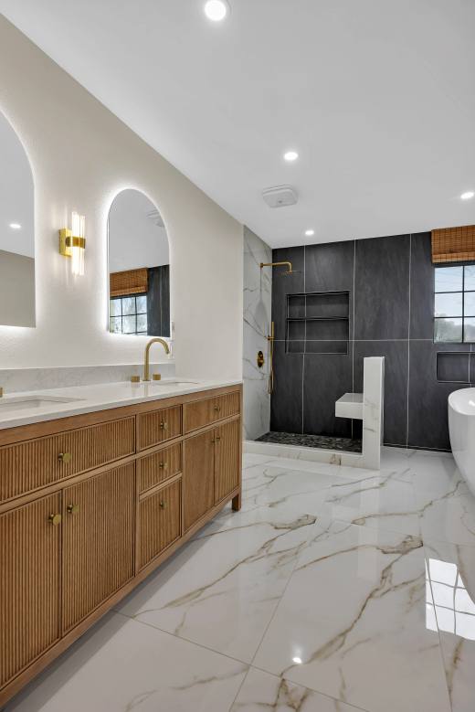 Master bathroom remodel detail