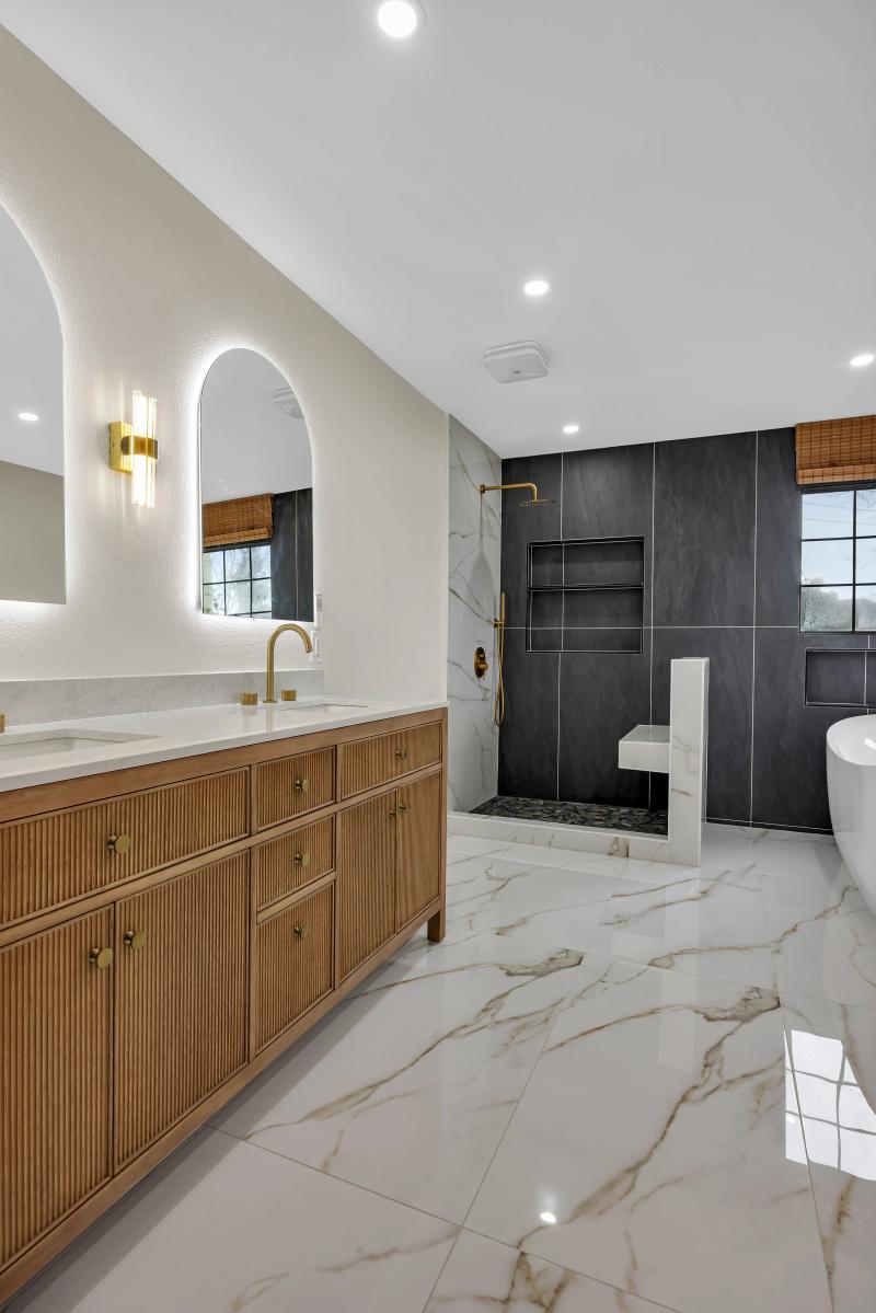 Master bathroom remodel detail