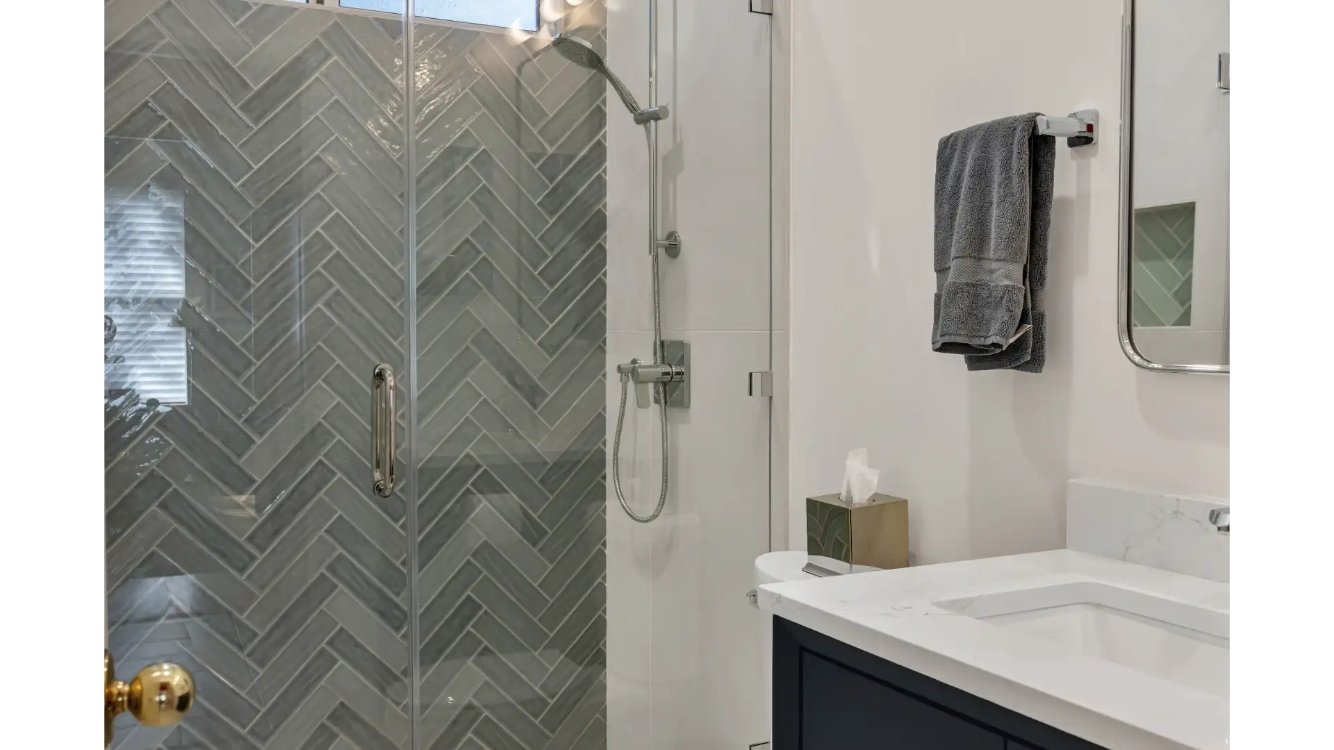 Luxury bathroom remodel in Redwood City — spa-inspired master suite with custom vanity