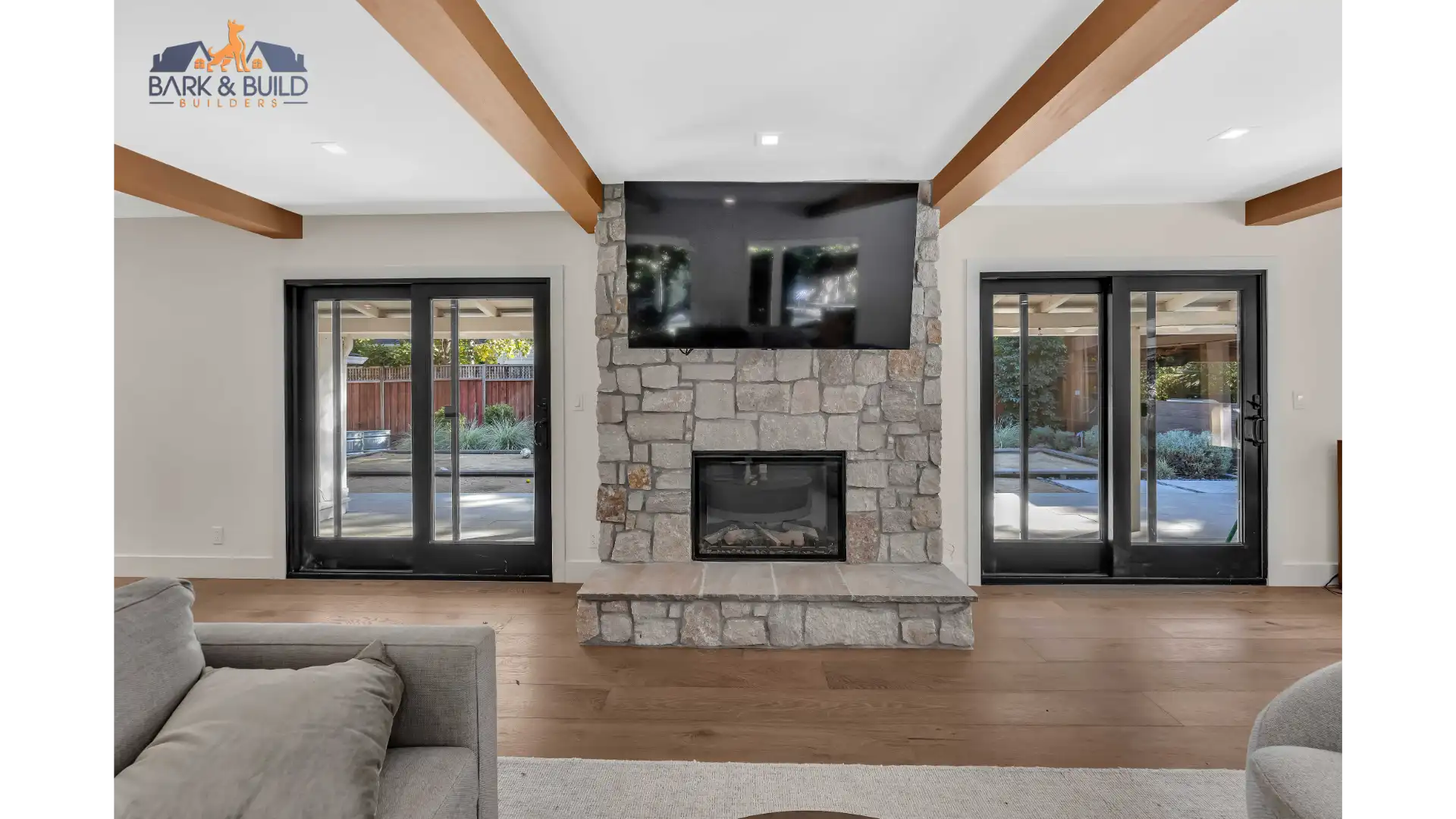 Renovated bedroom — custom finishes and modern lighting