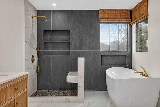 Master bathroom remodel detail