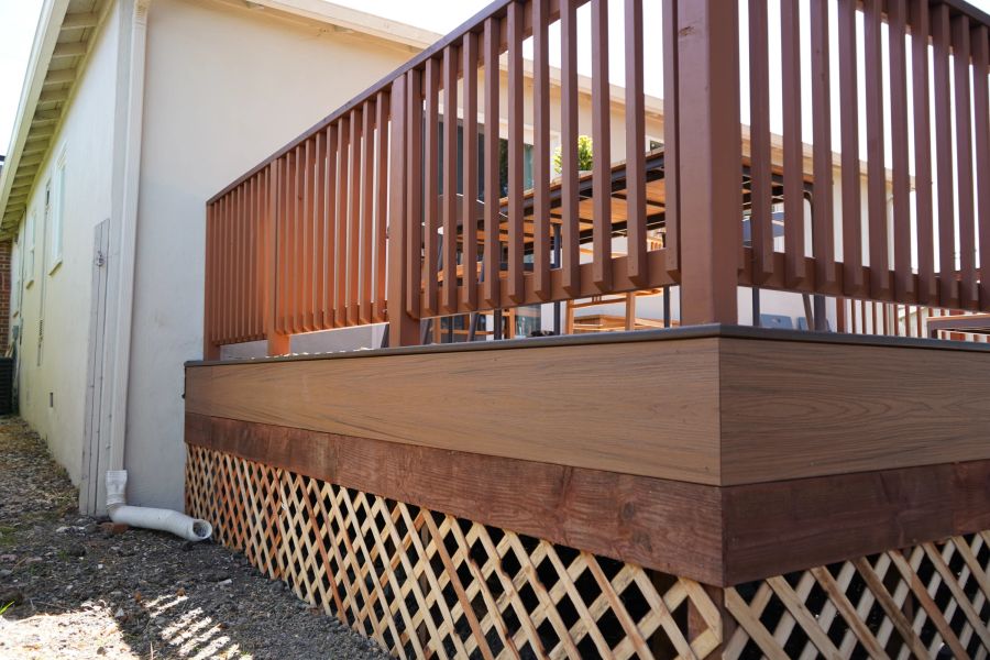 TREX deck fascia detail — Redwood City