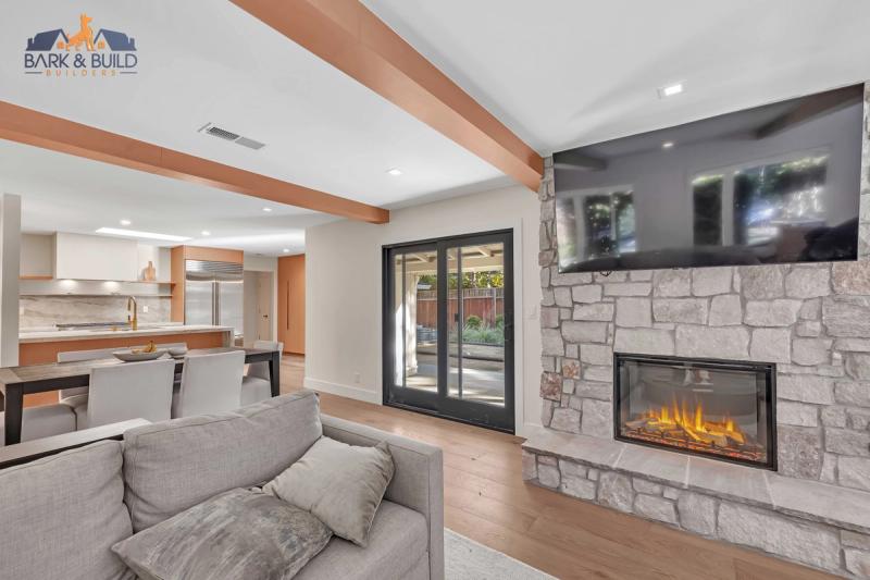 Emerald Hills project — engineered retaining wall and multi-tier composite deck