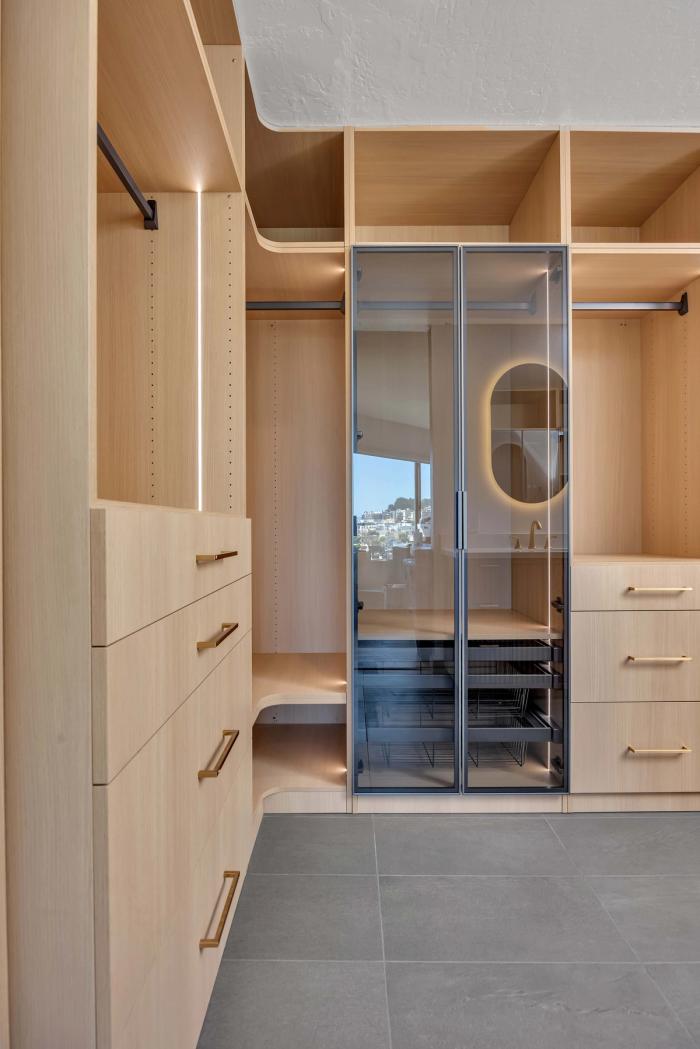 San Francisco master closet — view to skyline