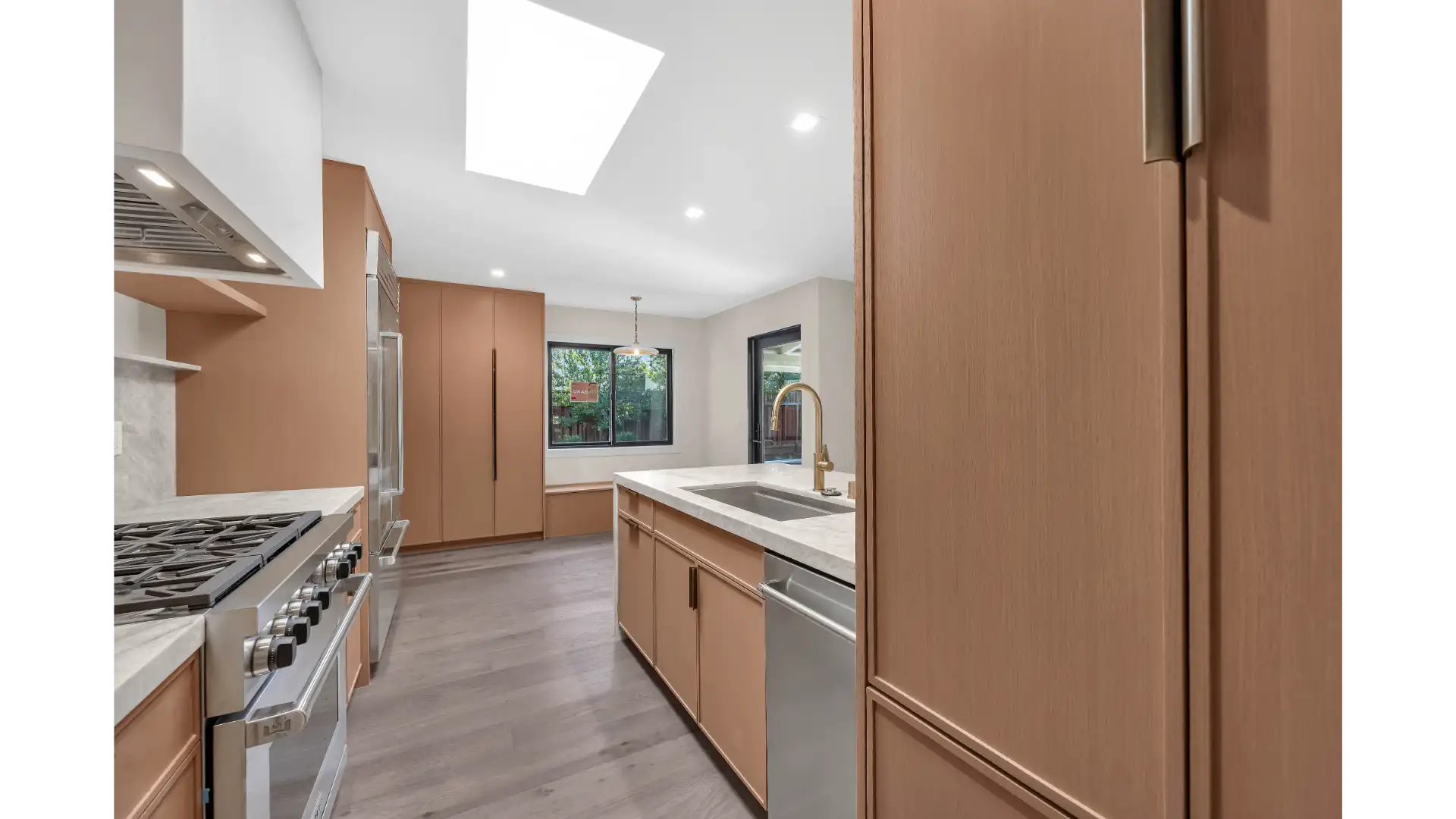 Kitchen renovation — open concept layout with breakfast bar