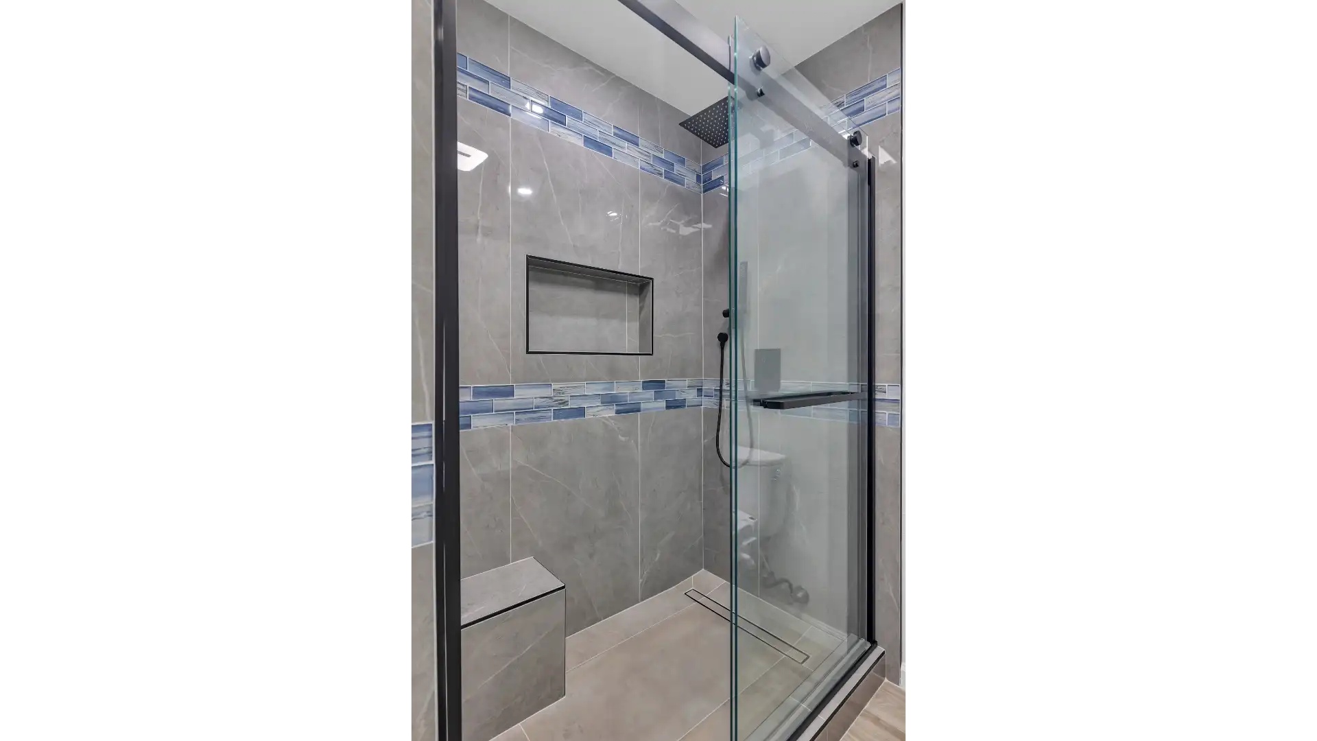 Freestanding soaking tub installation — structural floor reinforcement complete