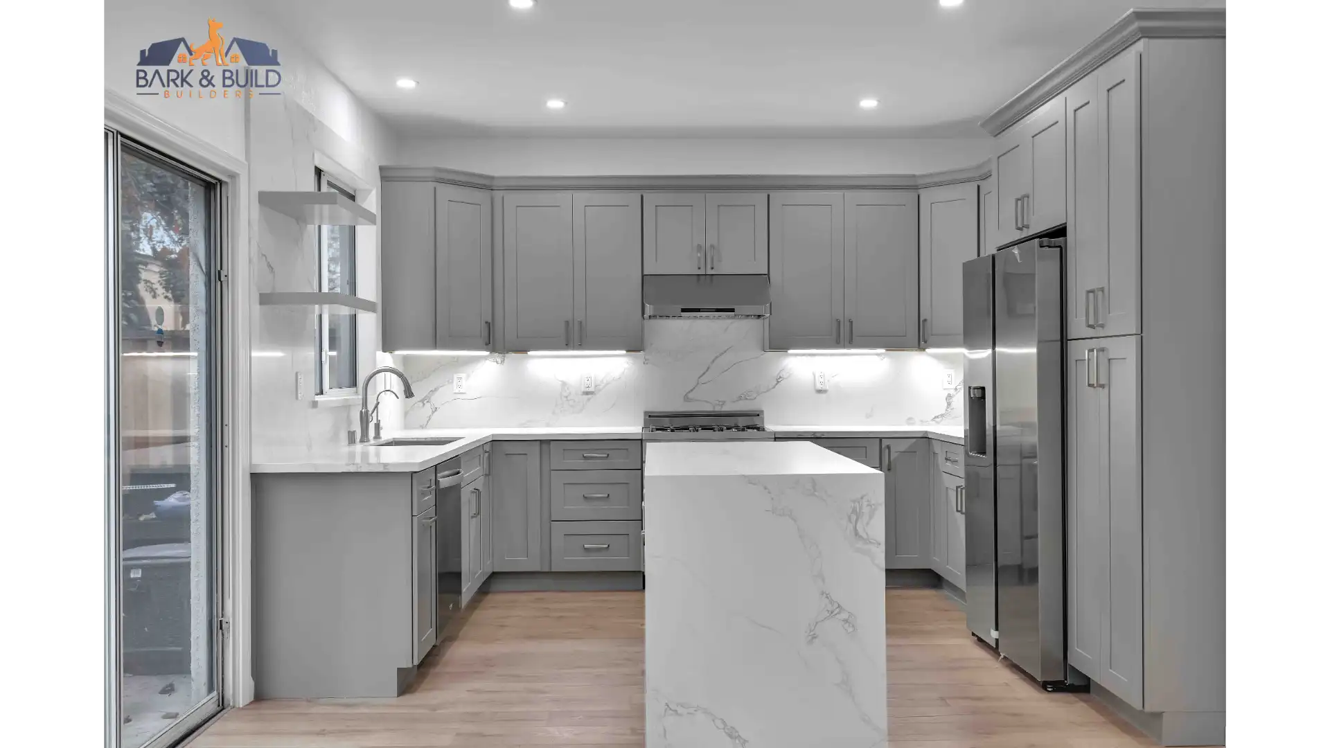 Completed kitchen remodel — premium appliances and custom finishes