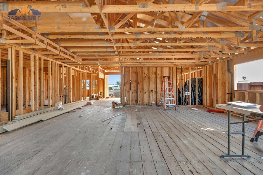 Sound attenuation framing — partition wall with mineral wool, resilient channels, and Type X drywall