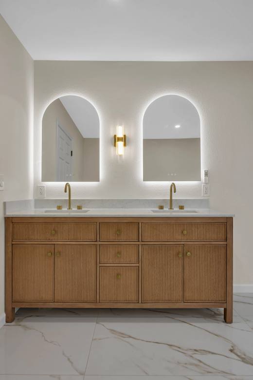 Master bathroom remodel detail