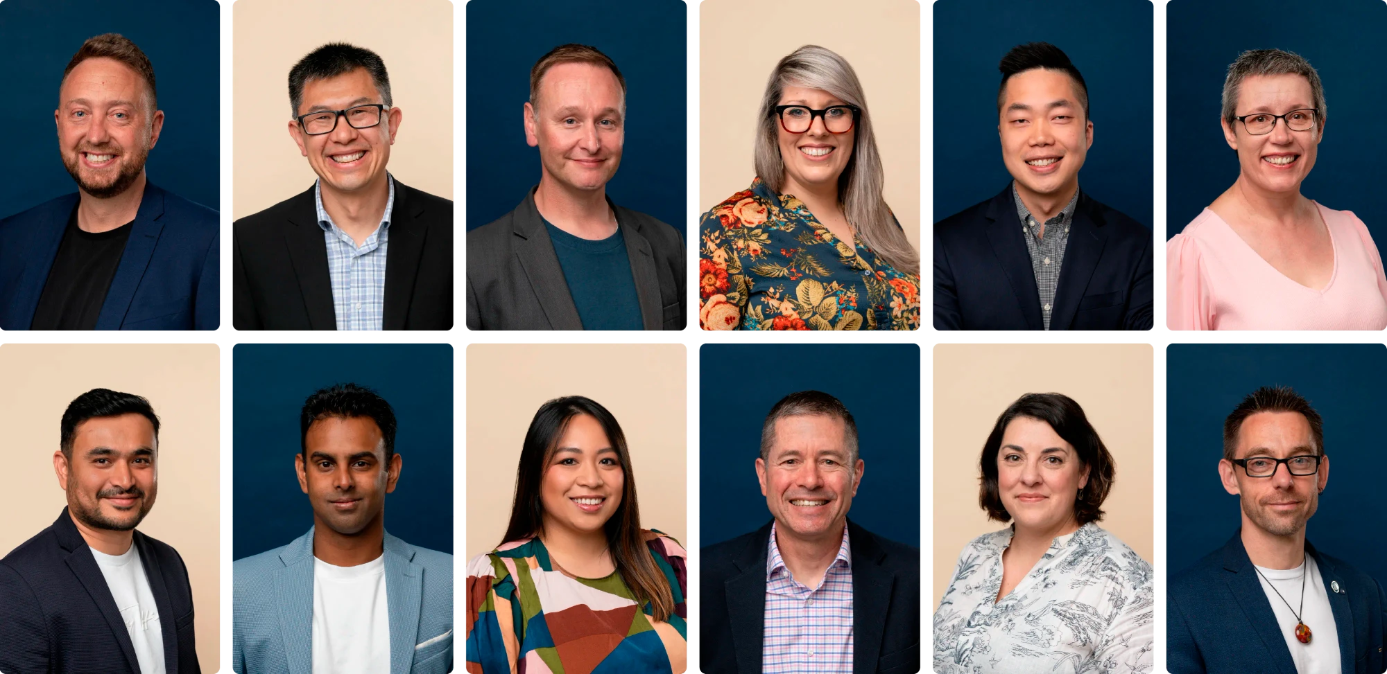 Staff photographs arranged in a grid