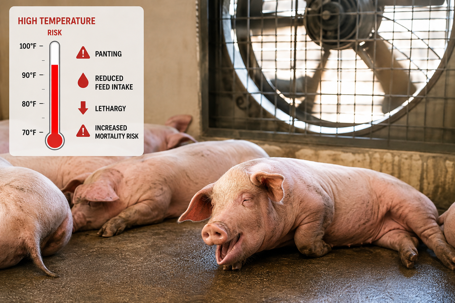 Preventing Heat Stress Losses in Swine Barns
