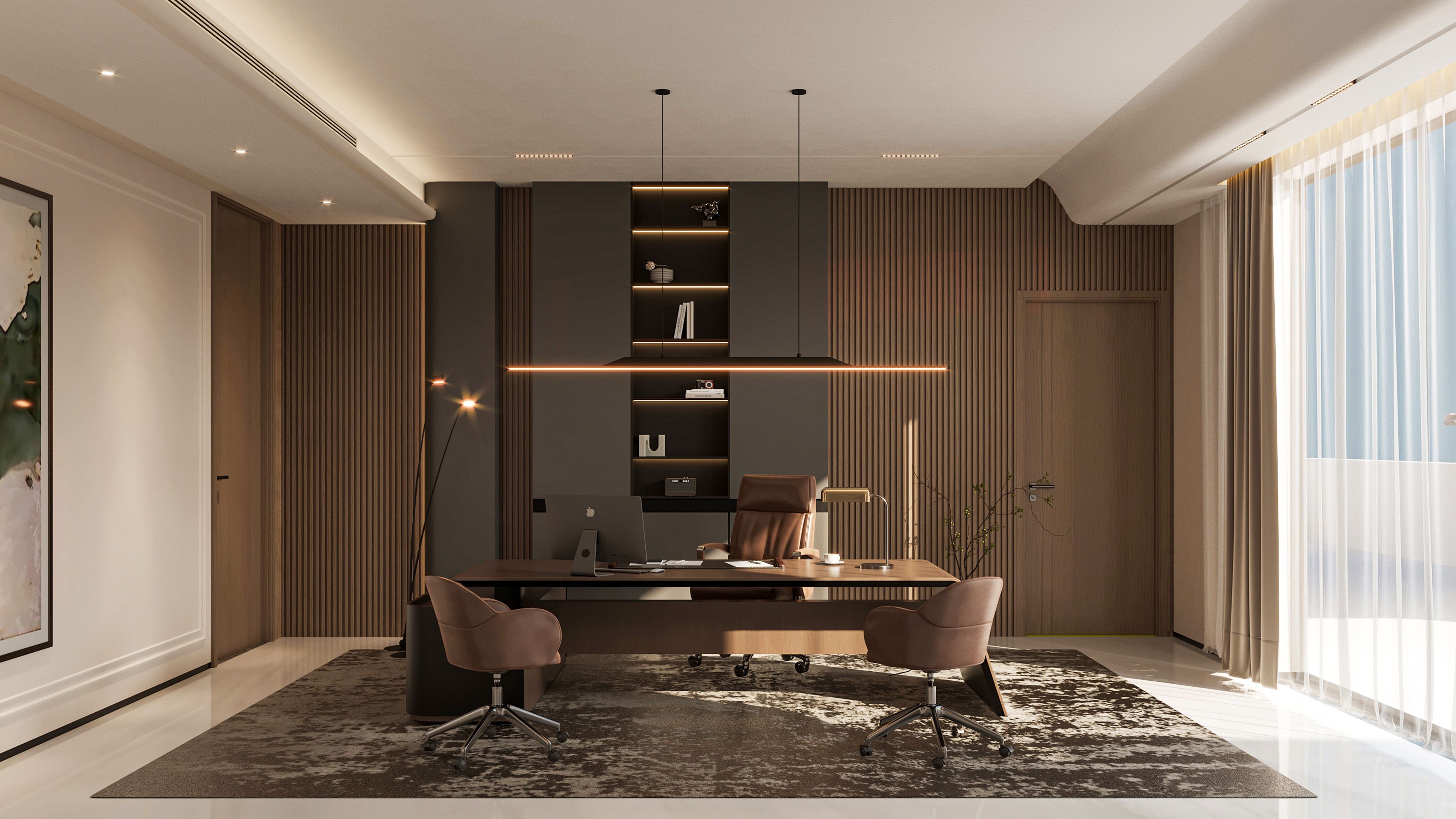 Al Khawaneej Villa - Roof Master Bedroom - Office - Interior Design - Dubai - UAE