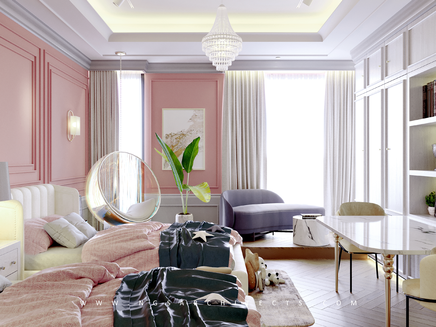 The Villa Community - V18 - Design and Build - Interior Design - Girls Bedroom