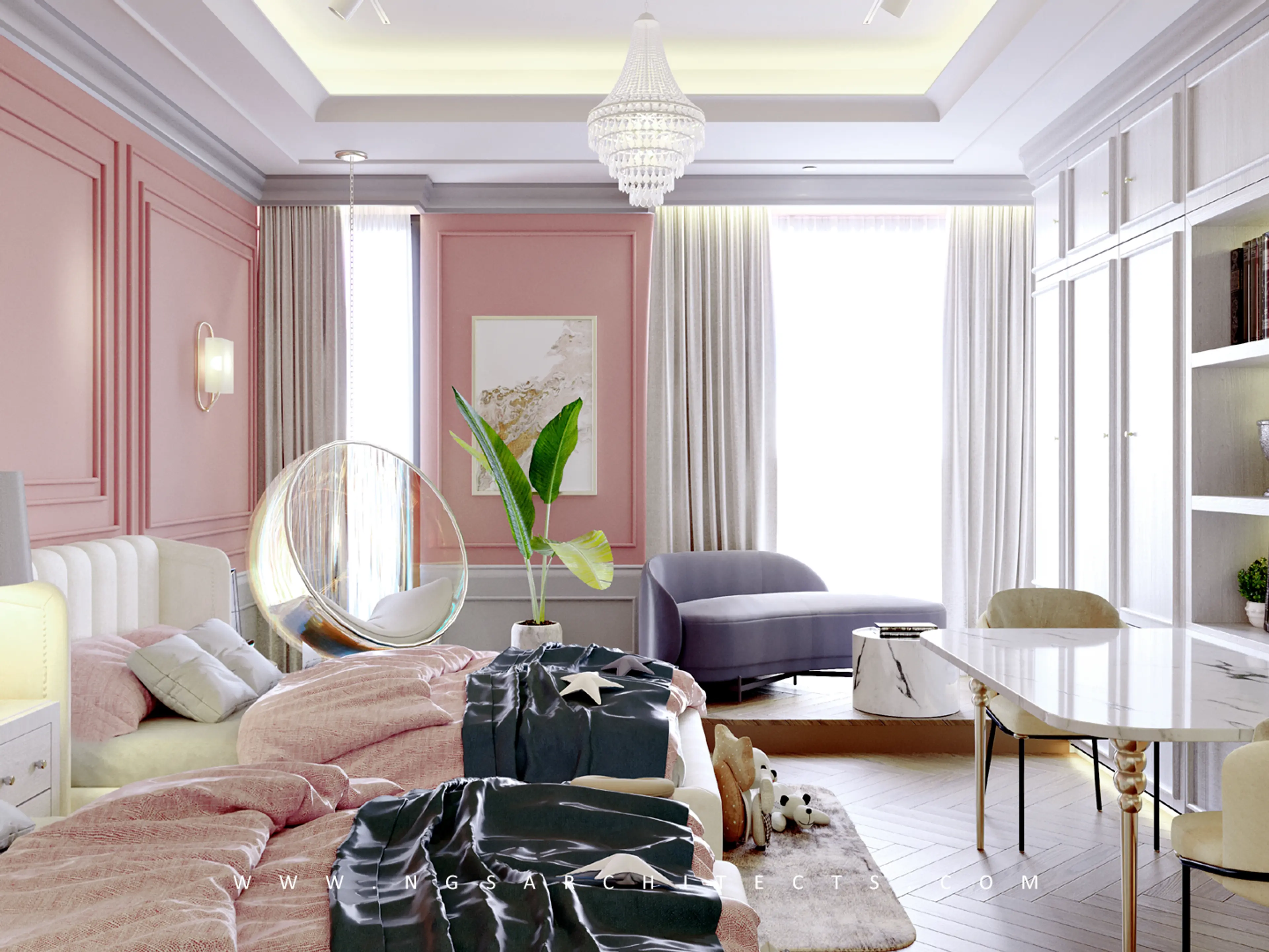 The Villa Community - V18 - Design and Build - Interior Design - Girls Bedroom