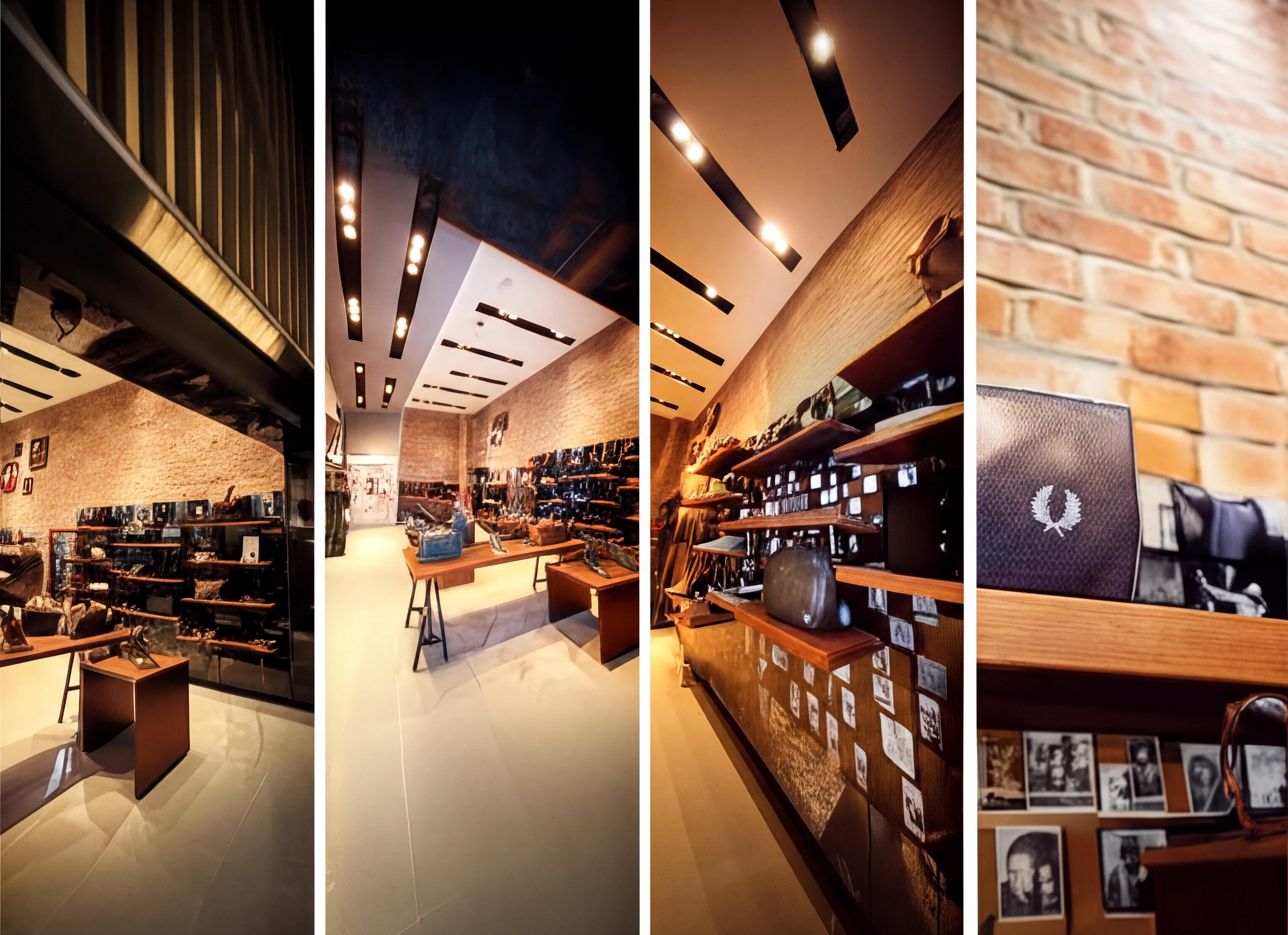 Fred Perry - Dubai Mall - Shoe District - Genuine Reclaimed Bricks - Dubai - UAE