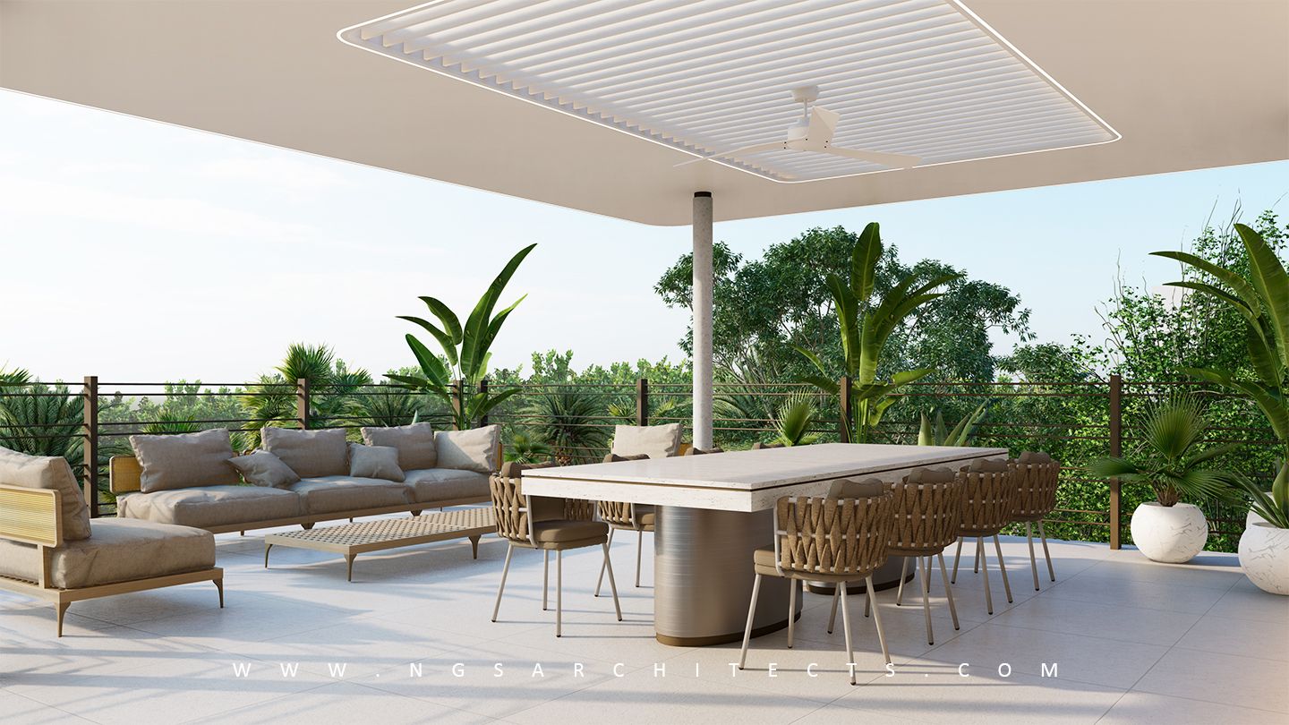 Roof Garden - The Pearl Jumeirah - Zone F - V3 - Landscape Design - Dubai - UAE