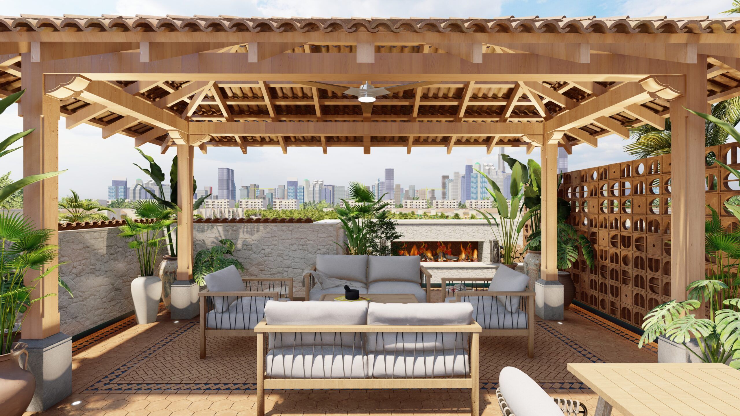 Sur La Mer - Guatemalan Inspired Landscape Design and Build - Dubai - UAE