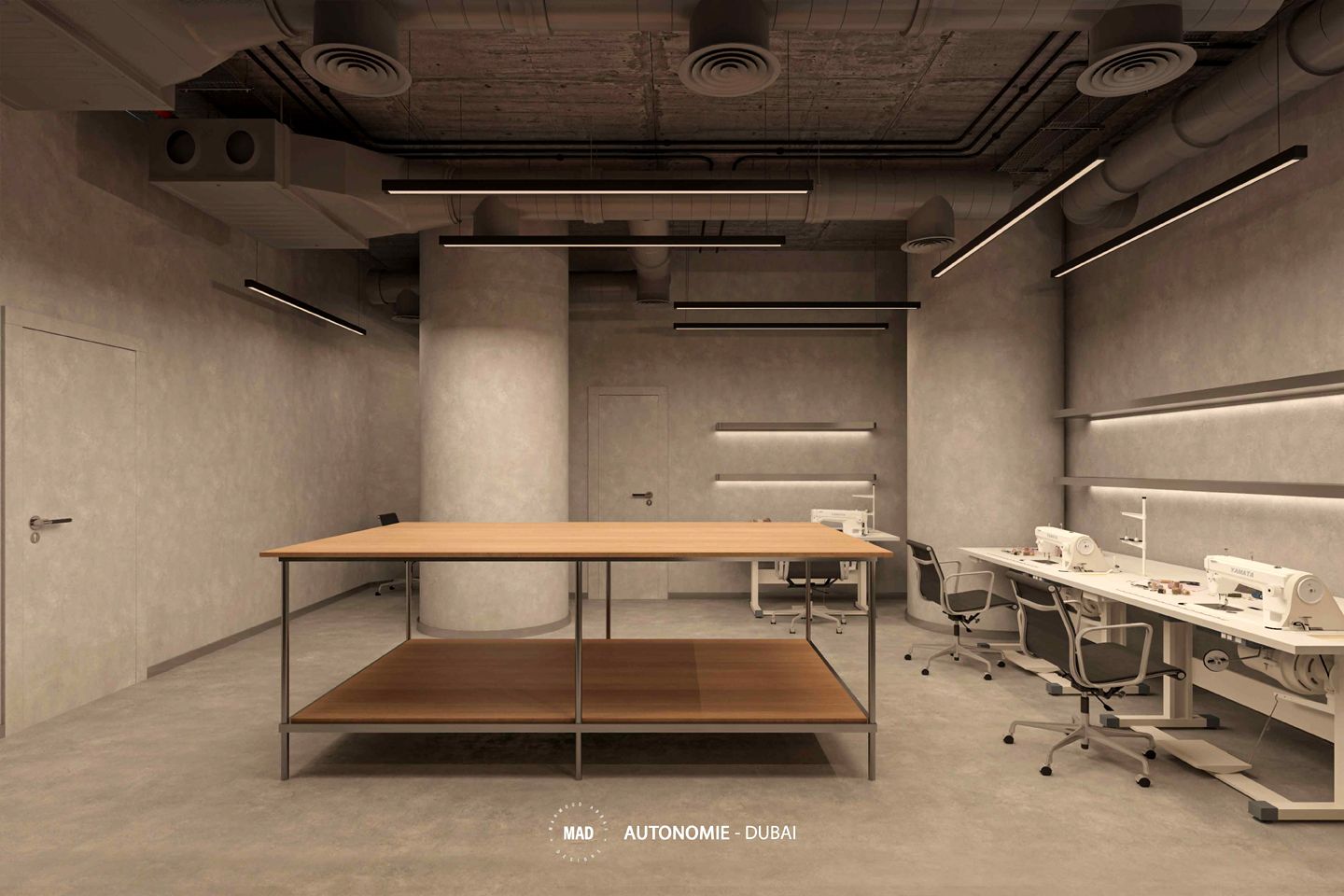 AUTONOMIE OFFICIAL - A Boutique Fashion Brand Experience - Business Bay - Dubai. Designed by MAD Studio (Egypt) and Project Managed and Built by NGS Interiors (Dubai)