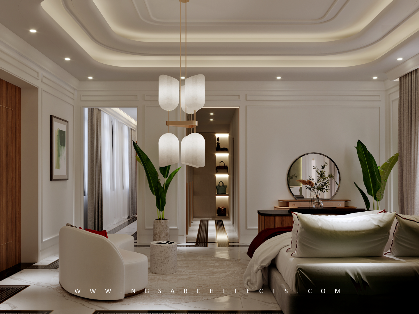 The Villa Community - CC4 - Design and Build - Interior Design - Bedroom - Master Bedroom - Living - Walk-In Closet