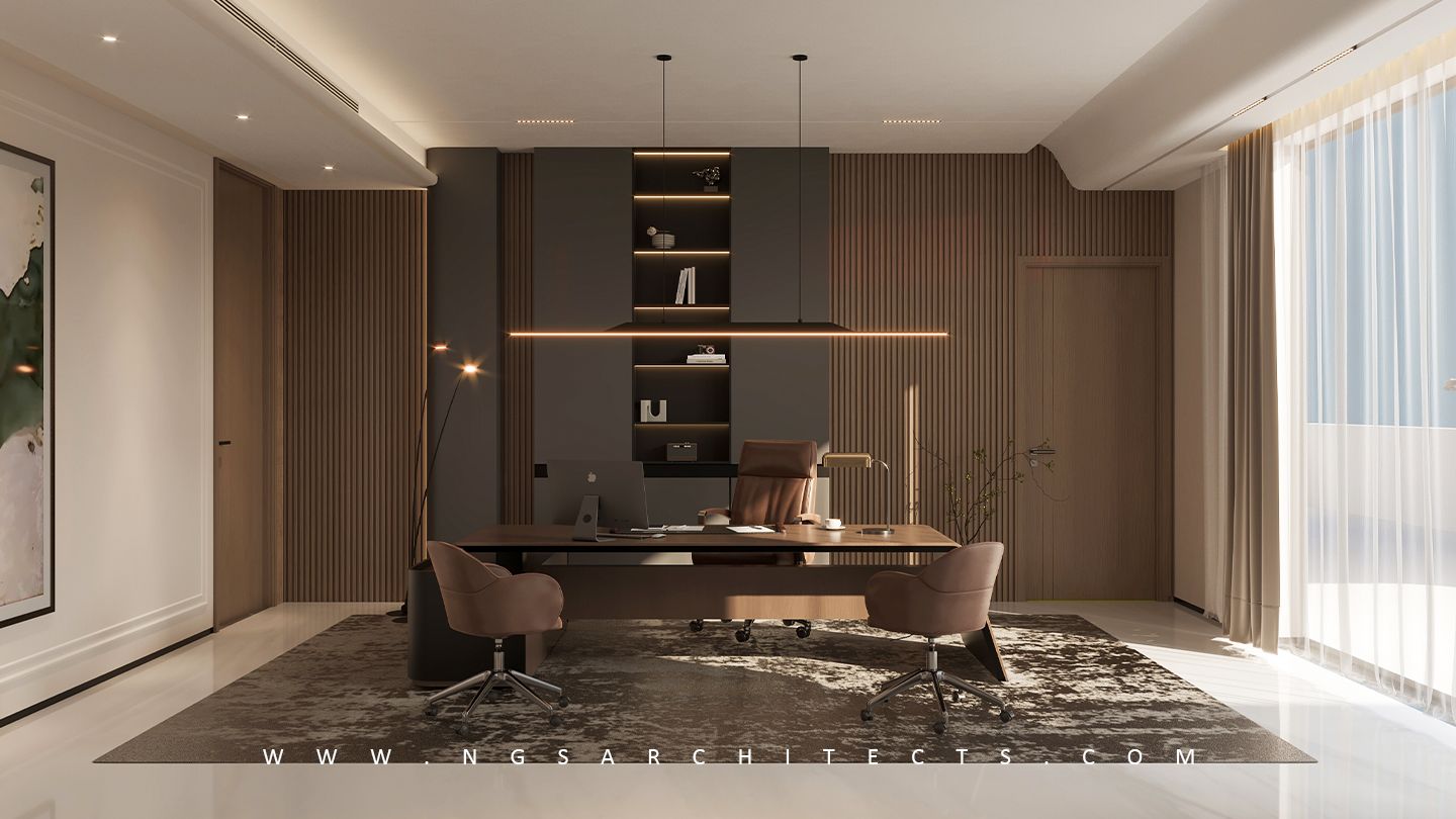 Al Khawaneej Villa - Roof Master Bedroom - Office - Interior Design - Dubai - UAE