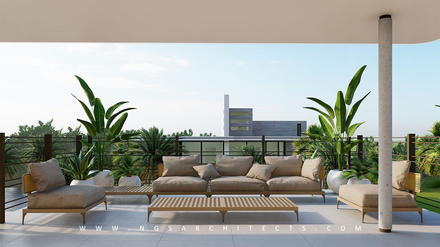 Roof Garden - The Pearl Jumeirah - Zone F - V3 - Landscape Design - Dubai - UAE