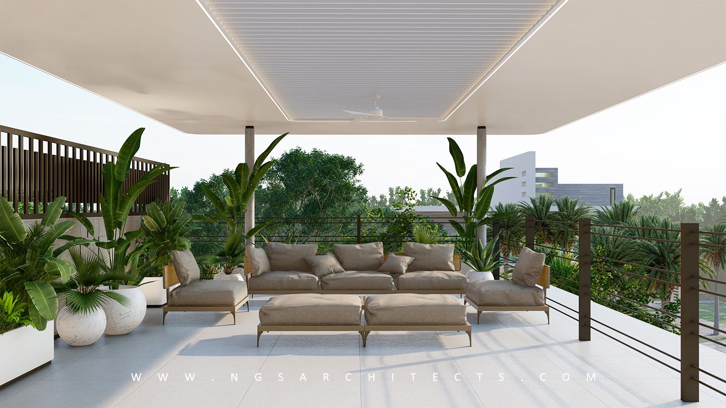 Roof Garden - The Pearl Jumeirah - Zone F - V3 - Landscape Design - Dubai - UAE