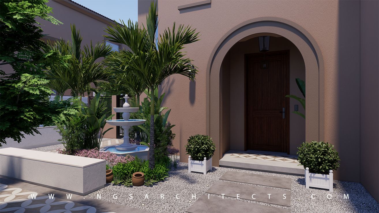 Villanova Community - La Quinta - V56 - Landscape Design & Build (Modern - Mediterranean - Spanish Colonial Design)
