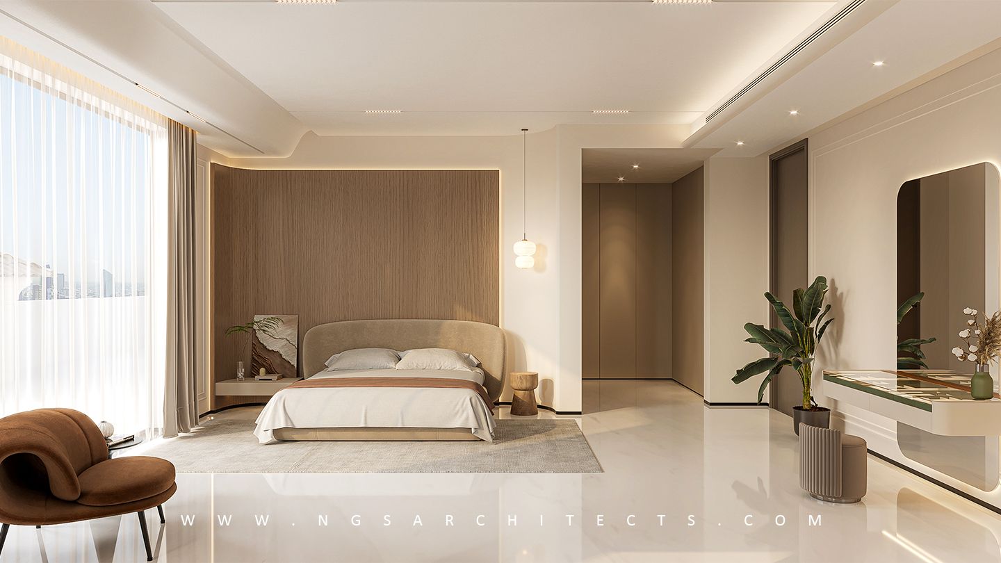 Al Khawaneej Villa - Roof Master Bedroom - Office - Interior Design - Dubai - UAE