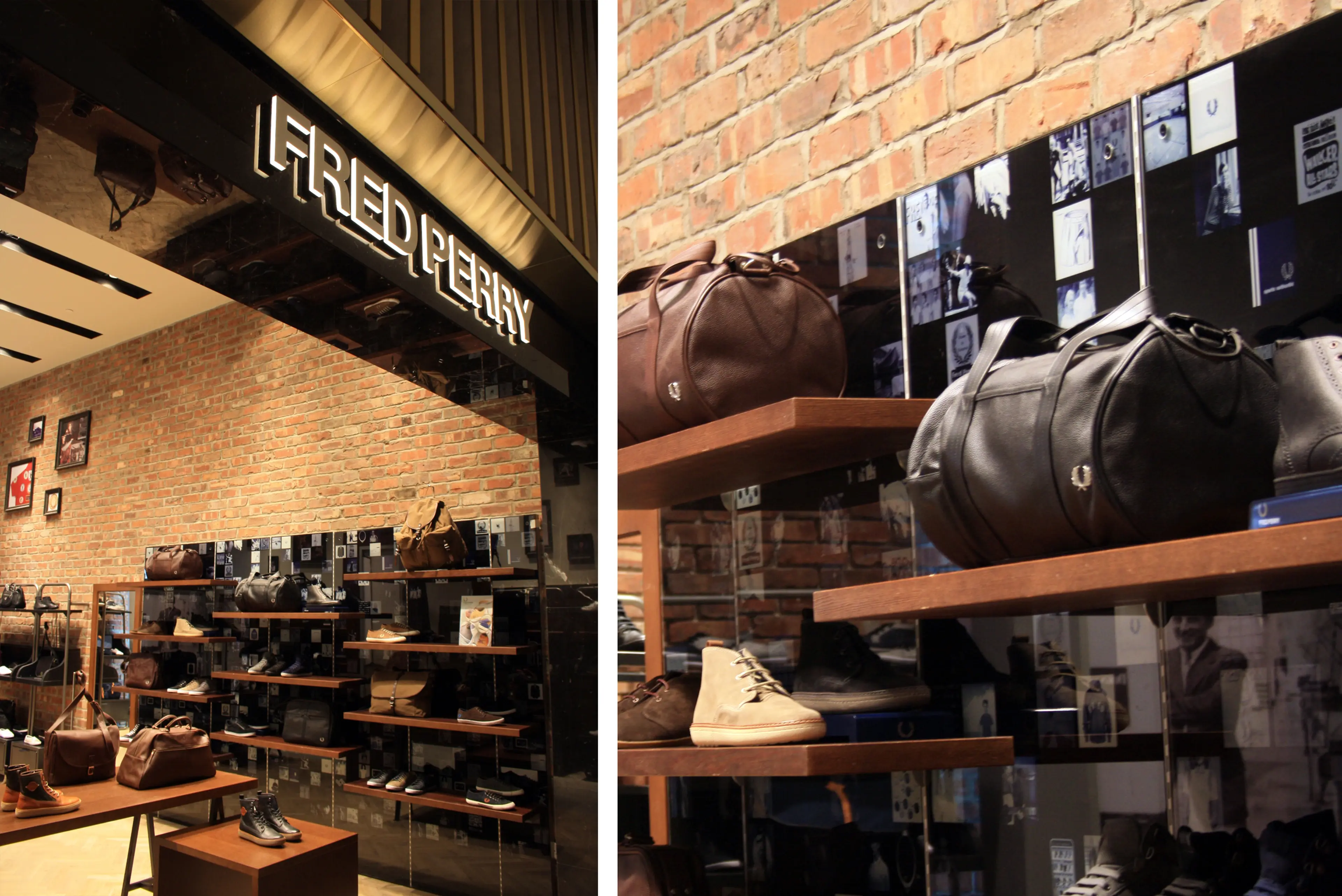 Fred Perry - Dubai Mall - Shoe District - Genuine Reclaimed Bricks - Dubai - UAE