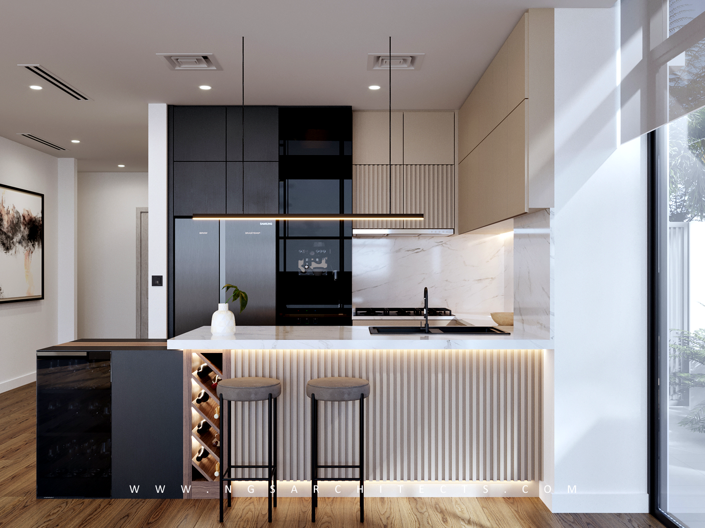 Dubai Hills Estate - Golf Grove 22 - Design and Build - Kitchen Interior Design