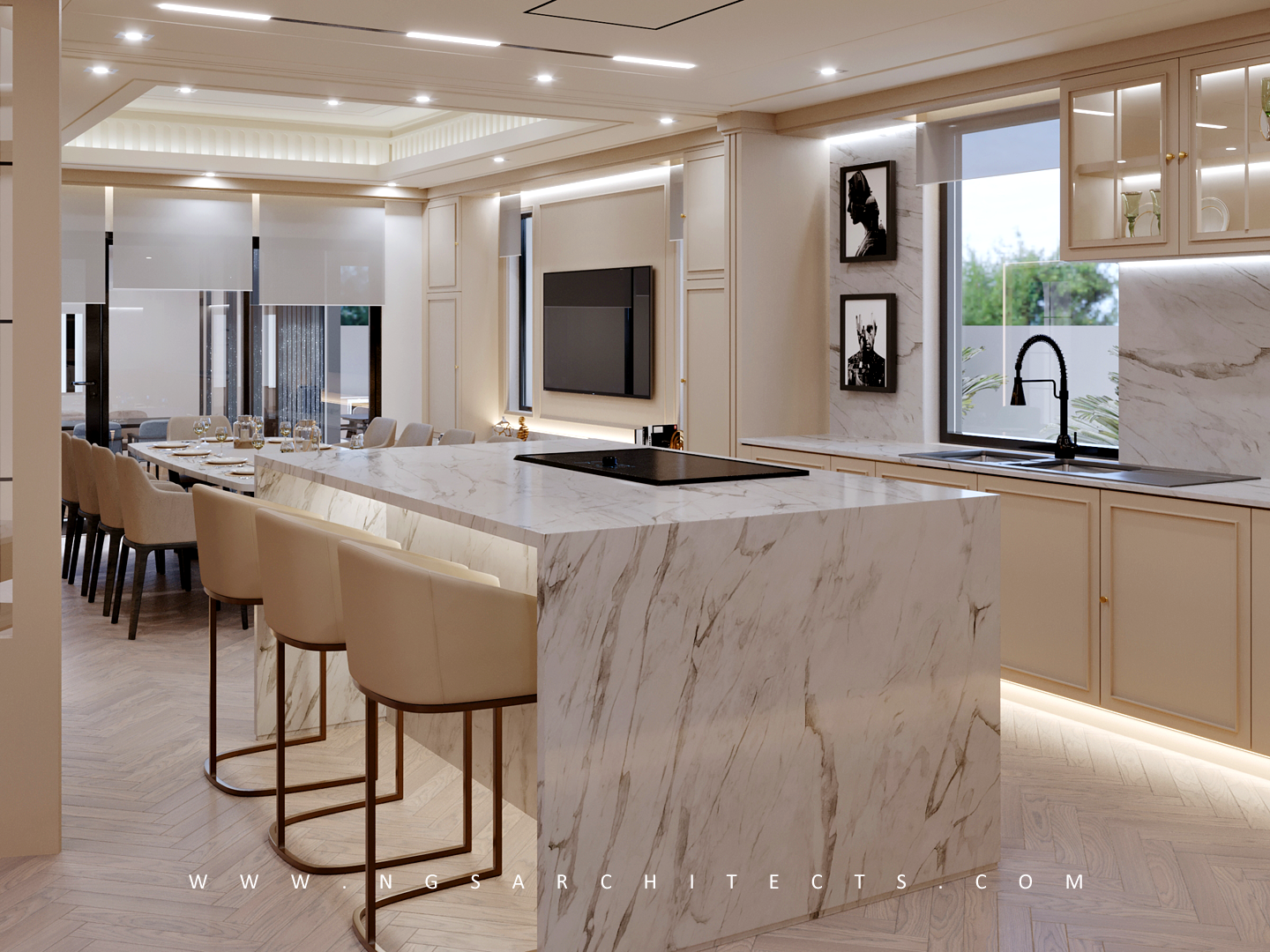 The Villa Community - CC4 - Design and Build - Interior Design - Family Living and Kitchen