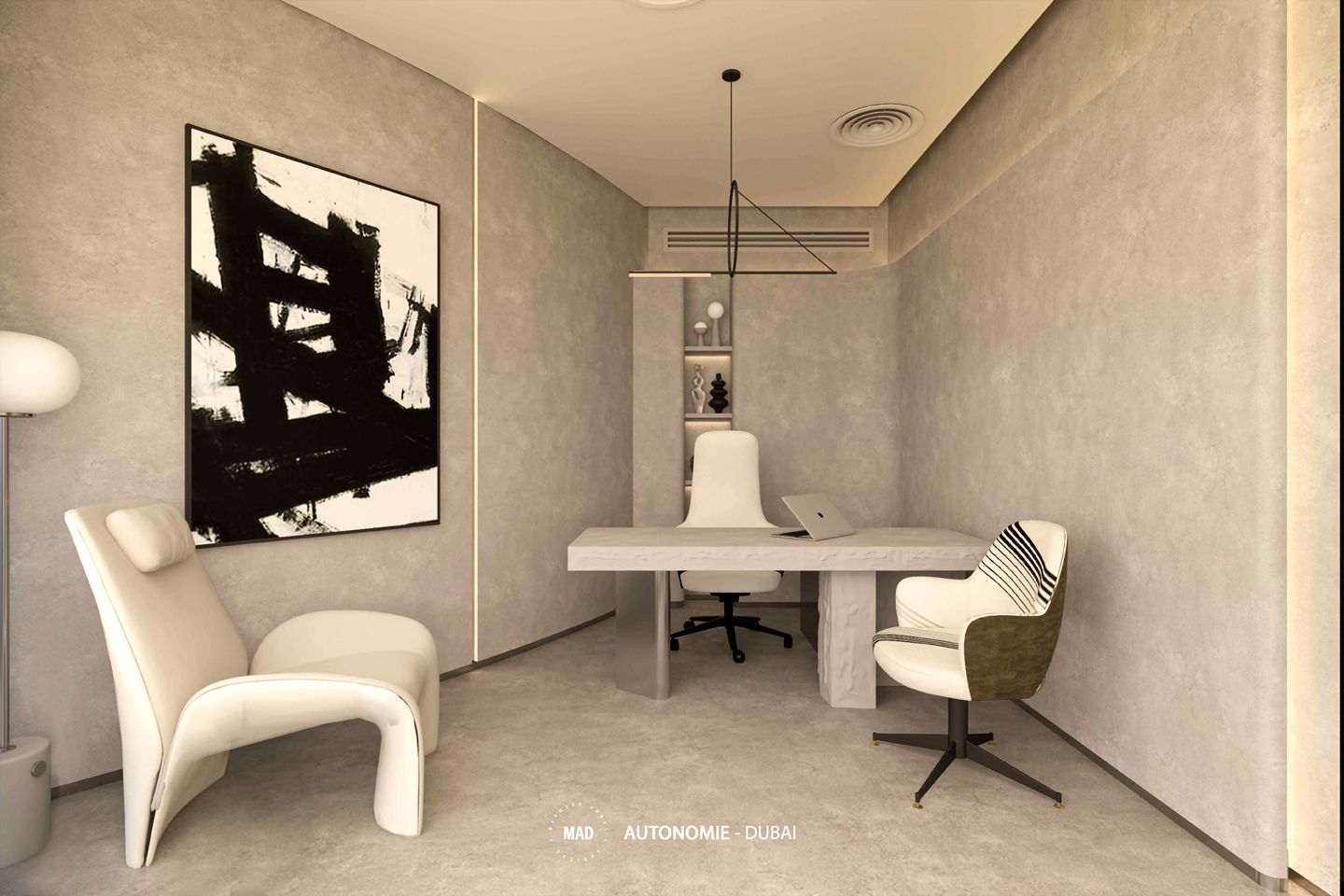 AUTONOMIE OFFICIAL - A Boutique Fashion Brand Experience - Business Bay - Dubai. Designed by MAD Studio (Egypt) and Project Managed and Built by NGS Interiors (Dubai)