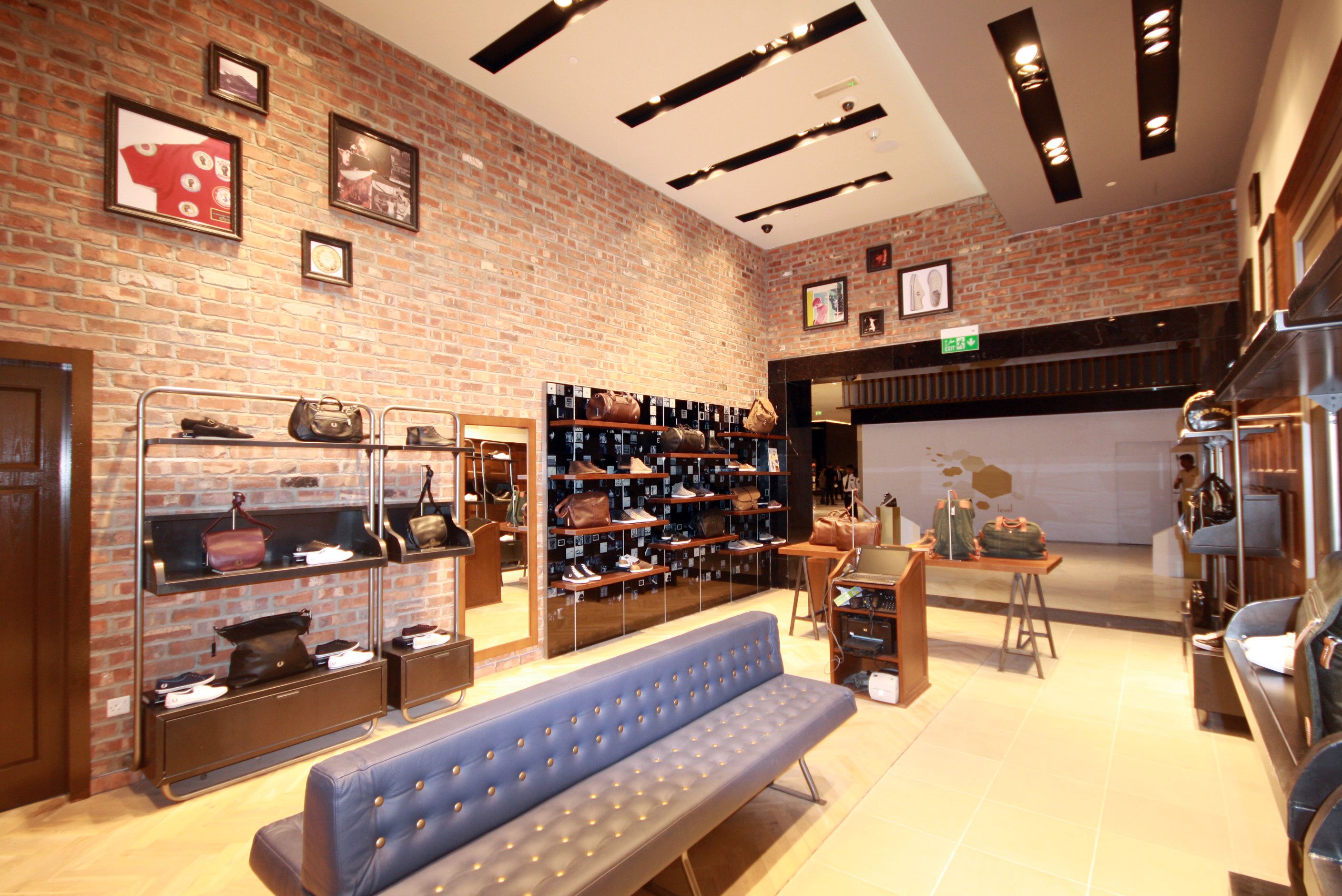 Fred Perry - Dubai Mall - Shoe District - Genuine Reclaimed Bricks - Dubai - UAE